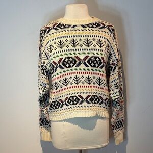 Vintage LIZ Sport Cropped Knit Sweater size medium